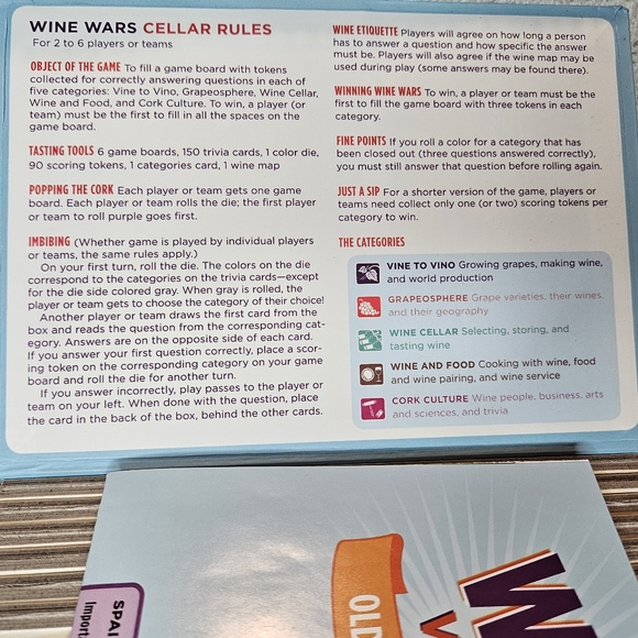 Wine Wars Trivia Game Card Game - Picture 6 of 16